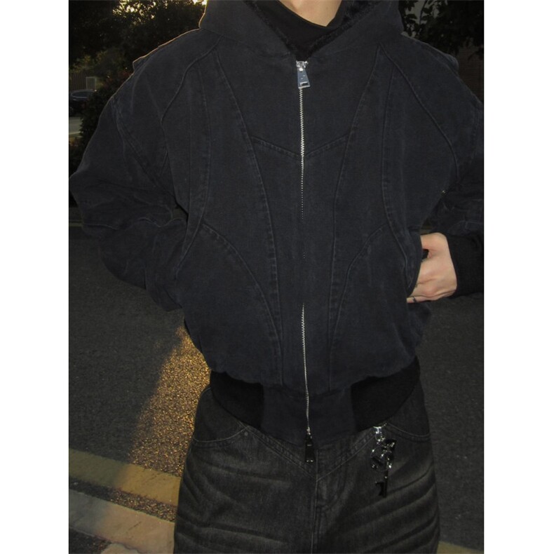 【有货】M66CC-特P112座山雕夹克外套男加绒加厚连帽棉衣,男装夹克,星座1007（原301D）
