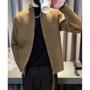 针织开衫外套男士春秋冬季慵懒风外穿宽松休闲毛衣 M5004图片