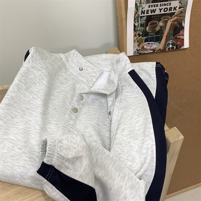 量大优供视频拼接排扣圆领长袖卫衣男cp82-特p30,男装卫衣,电商B371