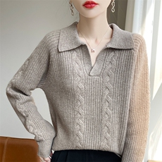 深秋初冬季穿搭假两件衬衫毛衣小个子纯色宽松显瘦外穿针织衫上衣,女装羊毛衫,盛鼎羊绒, 深秋初冬季穿搭假两件衬衫毛衣小个子纯色宽松显瘦外穿针织衫上衣,女装羊毛衫,盛鼎羊绒,