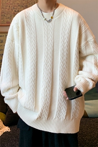8XL- M 特大码麻花圆领毛衣男潮流大码毛线衫套头外套MY1206P50图片