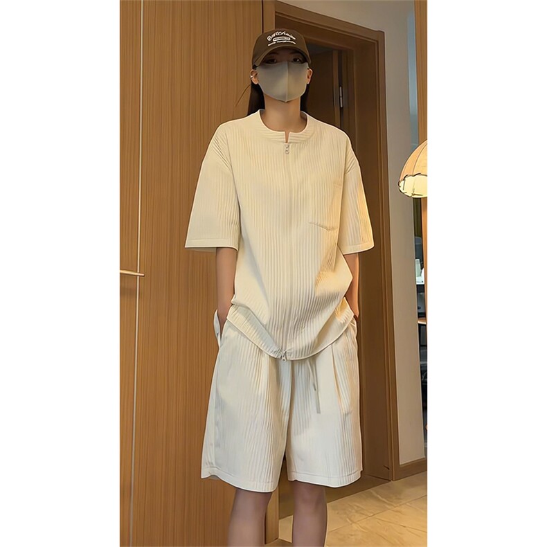 薄款短袖短裤套装宽松透气运动两件套男DC2278特P35/DK8703特P25,男装牛仔裤,电商A007