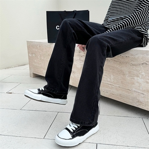 美式高街cleanfit基础款休闲牛仔裤男潮ins微喇牛仔裤D621-P55图片