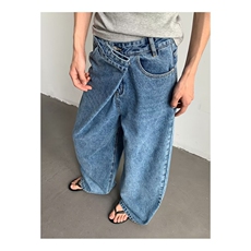 牛仔滑板裤新款高腰牛仔阔腿裤男女直筒宽松垂感拖地春秋冬裤子，男装休闲裤，星座601-1