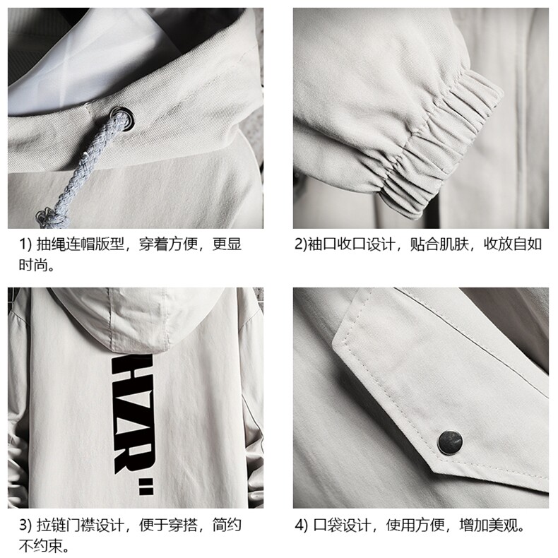 JK41002-P85加棉款-P115纯棉连帽夹克男士大码工装夹克男网格,男装夹克,电商A040A