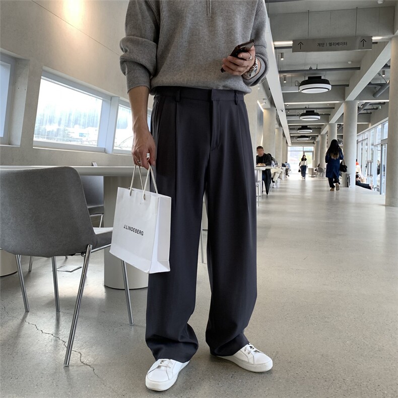 垂感休闲男士西裤深灰K229/P68控105,男装西裤,电商A242