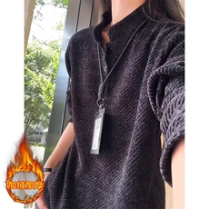 1506-1/WX33631/P49冬新款毛衣美式复古休闲慵懒风V领针织衫男，男装针织衫/毛衣，星座1506-1