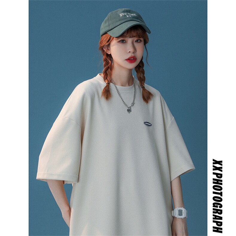 2024夏季新款中性风大码七色华夫格短袖T恤M-5XHT22177-特P15，男装T恤，电商A022