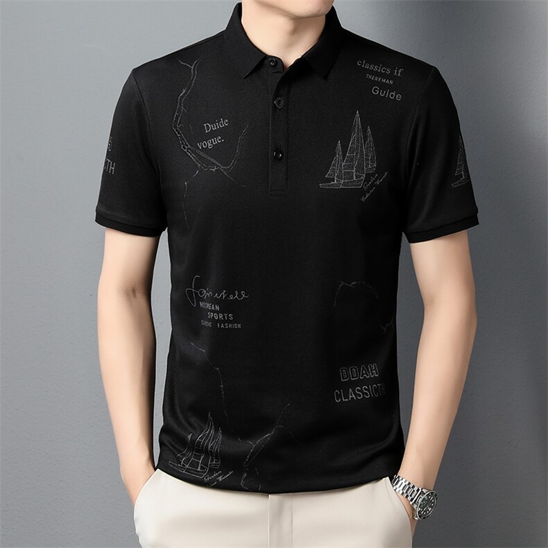 AD1041钱塘2020-3夏季男翻领休闲短袖T恤精品P53,男装T恤,钱塘207-3