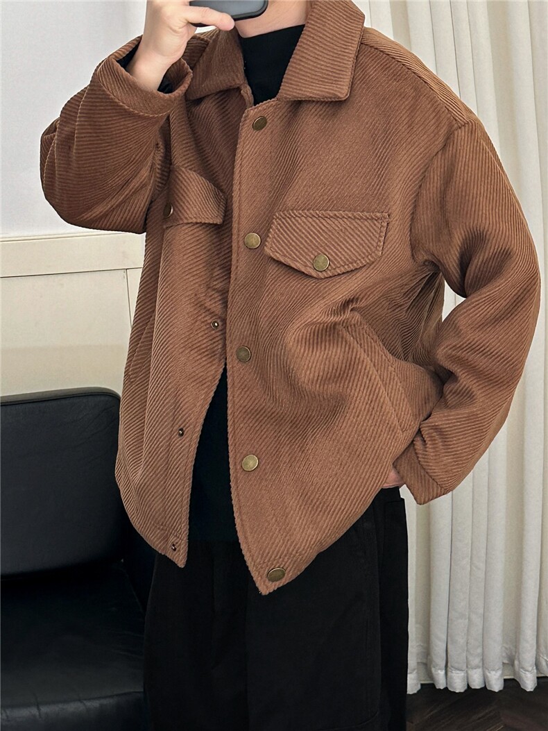 现货冬季加厚羊毛呢外套男士宽松休闲毛呢大衣夹克-A131-105,男装夹克,电商A351