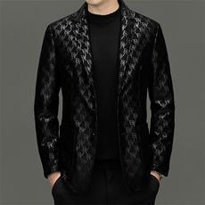 BG58002新款海宁真皮皮衣男绵羊皮白鹅绒内胆羽绒外套西服修身，男装西服，电商B360A（原721A）