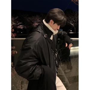 706-CMY666-P100  现货 冬季加厚立领羊羔毛男士棉衣宽松外套潮图片