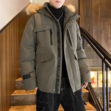 港风2026新品冬季宽松棉服派克服毛领冬装加厚外套D010-P145，男装棉衣，星座717