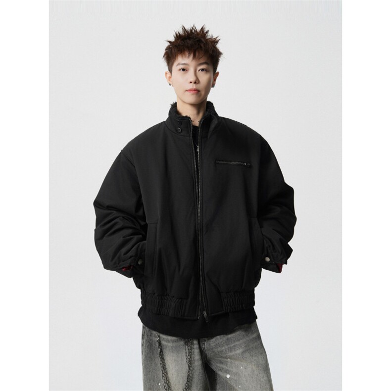 1506-1/MS60621/P92潮牌工装立领棉服男女美式宽松保暖短款棉衣,男装棉衣,星座1506-1