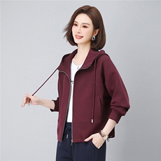 长期有货运动开衫卫衣女2026秋季新款时尚连帽上衣休闲长袖短外套，女装卫衣/绒衫，璐依舞