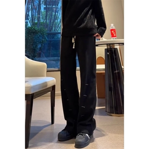 美式休闲徽章刺绣连帽卫衣男女春秋季重磅设计感潮牌情侣上衣图片