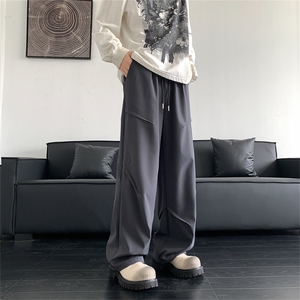 电商DSA028-CK2489 P40 2025新款休闲纯色设计长裤男限价68图片