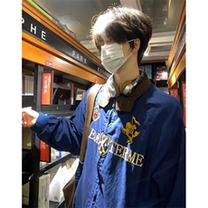 春秋季韩版时髦复古学院刺绣短款夹克男士宽松撞色外套潮JK963，男装夹克，星座1116A（原606A-3）