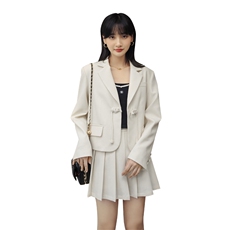 现货风西装＋百褶裙套装P165-K228，女装套装/套裙，2C299