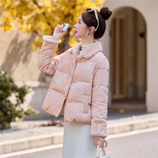 现货.新中式提花羽绒服2025年冬季新款高级感优雅时尚气质外套，女装羽绒服，尚洛菲