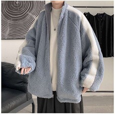 羊羔绒外套男潮流双面穿棉衣男冬季加厚保暖棉袄新款棉服JKG37，男装棉衣，星座516A