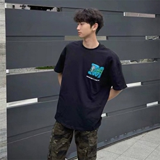 万针全刺绣工艺抖音得物高品质260克重磅纯棉双纱美式高街短袖T恤，男装T恤，电商A486
