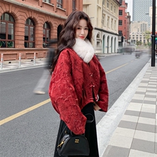 出货了送磁吸围脖新年款新中式羽绒服90绒2C151-W52-P285-K418，女装羽绒服，2C151