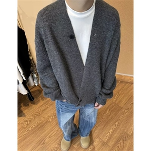 针织衫道袍毛衣秋季开衫老钱百搭松弛慵懒感上衣外套 M8853图片
