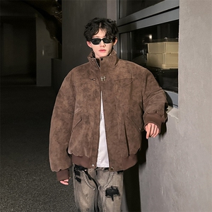 405A  美式复古飞机扣设计皮衣短款棉服  MY25812-特批100控178图片