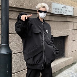 2023早春设计美式高街小众外套宽松折叠夹克上衣潮 JK8529图片