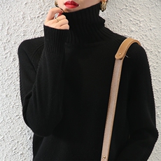 羊毛打底衫女秋冬内搭半高领套头保暖长袖羊毛针织毛衣，女装羊毛衫，亿东羊绒