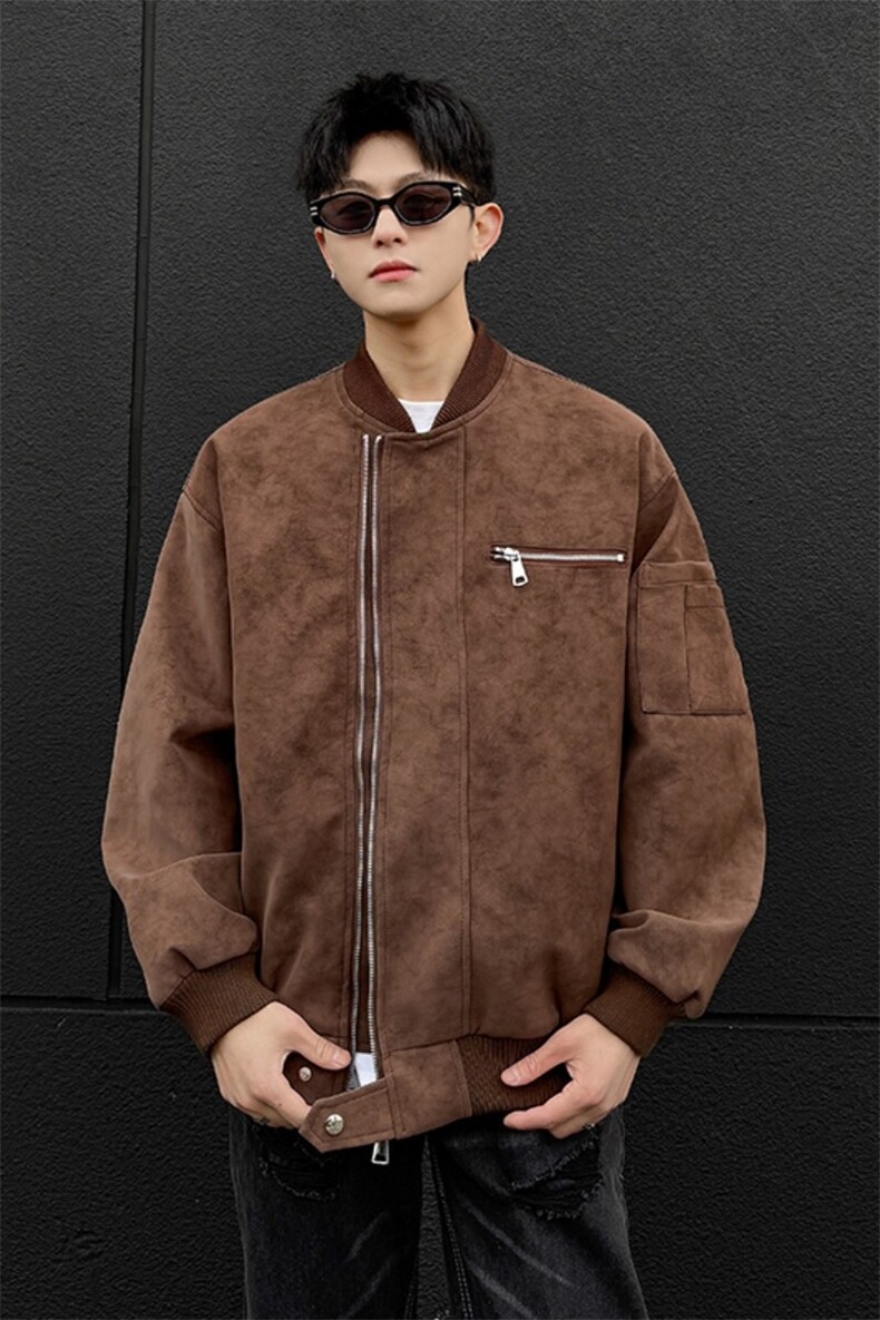 现货咖色三防春秋款男士皮夹克外套皮衣JK309P80,男装夹克,星座1904A-1