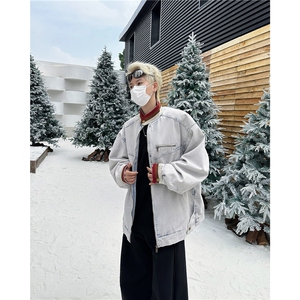 JK8964-P75 美式复古cleanfit牛仔外套男春秋款高级感痞帅图片