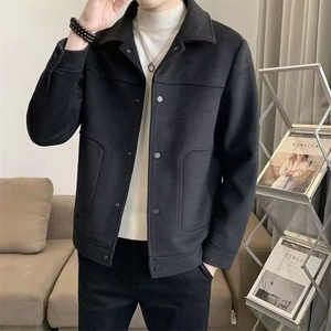 6650翻领新款外穿简约潮厚款标准青春流行百搭ins潮流男长袖夹克图片