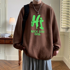 8XL半高领毛衣男大码胖子针织衫毛线衣M18418-P45加绒款-P65，男装针织衫/毛衣，电商A040
