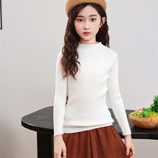 优雅气质女童长袖针织衫秋冬新款儿童打底衫时尚百搭女童，童装儿童针织衫，暖姿羊绒童装店