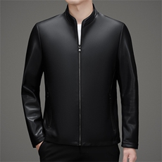 皮夹克男士2025年秋季真皮新款潮流立领派克服商务休闲皮衣外套男，男装夹克，电商B212（原钱塘6029）