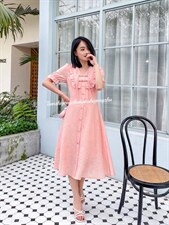 风盘扣刺绣显气质连衣裙，女装连衣裙，天使公主