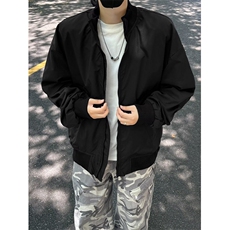 秋季美式飞行夹克外套男休闲宽松男装简约纯色棒球服JC444，男装夹克，星座1116A（原606A-3）