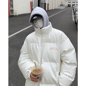 港风 23新款冬季时尚百搭立领PU皮棉服外套MY64510P115控158图片
