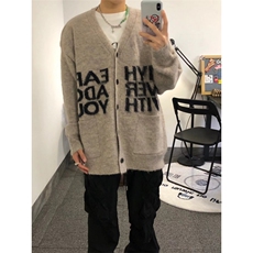 【有货】秋冬高级感慵懒风开衫毛衣男美式针织外套MY452HH-特P58，男装针织衫/毛衣，星座1007（原301D）