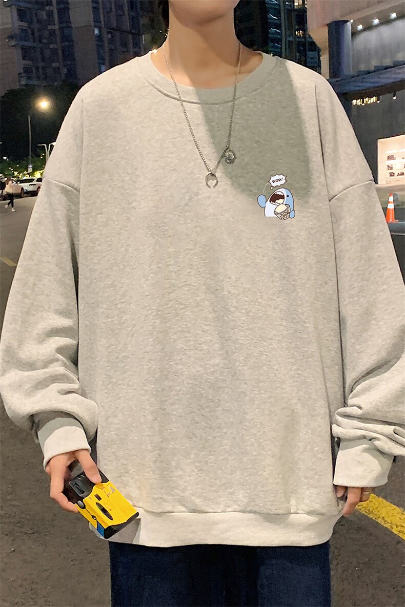 S6239-P28秋季圆领卫衣男大码韩版宽松长袖外套,男装卫衣,电商A040