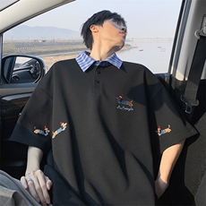 2026夏季新款华夫格大码腊肠狗短袖T恤男T5172特P30建议零售价78，男装T恤，电商A001