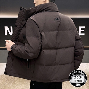 DS-A225标2025冬季新款男士立领时尚潮流白鸭绒羽绒服夹克图片