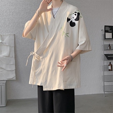 新款新中式刺绣道袍披风外套五分袖DSA059-CS10028-特批40控78，男装衬衫，电商A059