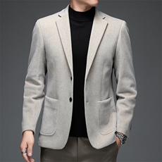 BV8101钱塘2020-2秋冬男士仿貂绒西装时尚休闲西服外套P135，男装西服，钱塘207-2