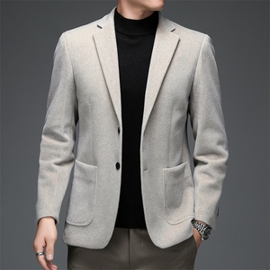 BV8101钱塘2020-2秋冬男士仿貂绒西装时尚休闲西服外套P135图片