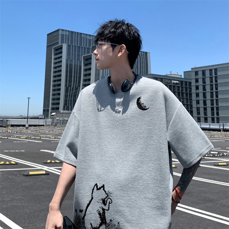 量大优供视频华夫格短袖T恤半袖男HDX545-特P18,男装T恤,电商B371