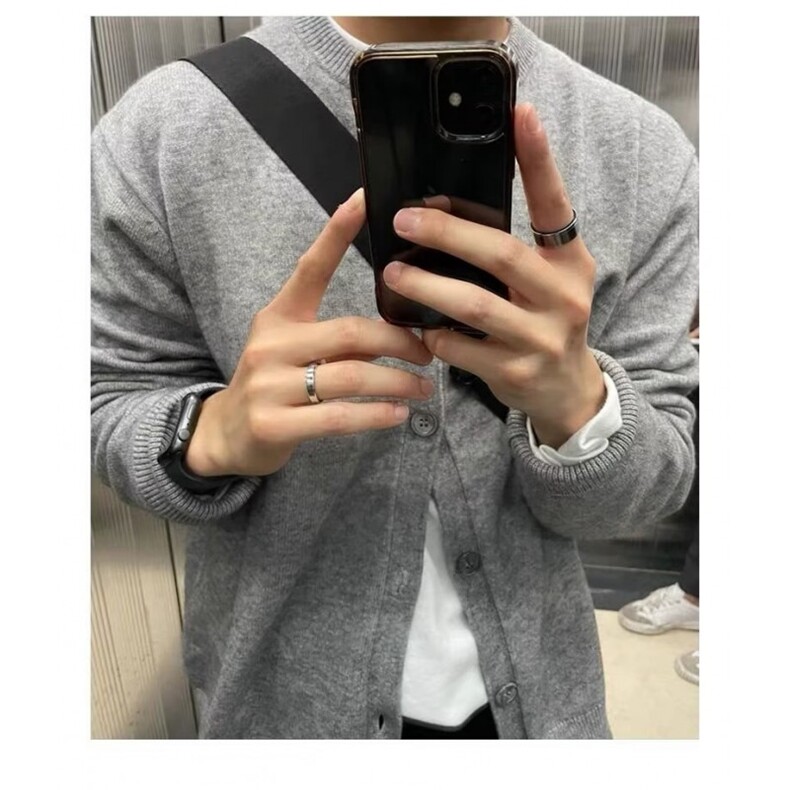 针织开衫男生春秋季韩系圆领外套慵懒风痞帅毛线衣上衣MZ37,男装针织衫/毛衣,星座1116A（原606A-3）