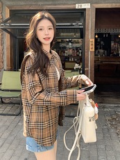 格子衬衫，女装衬衫，慧峰